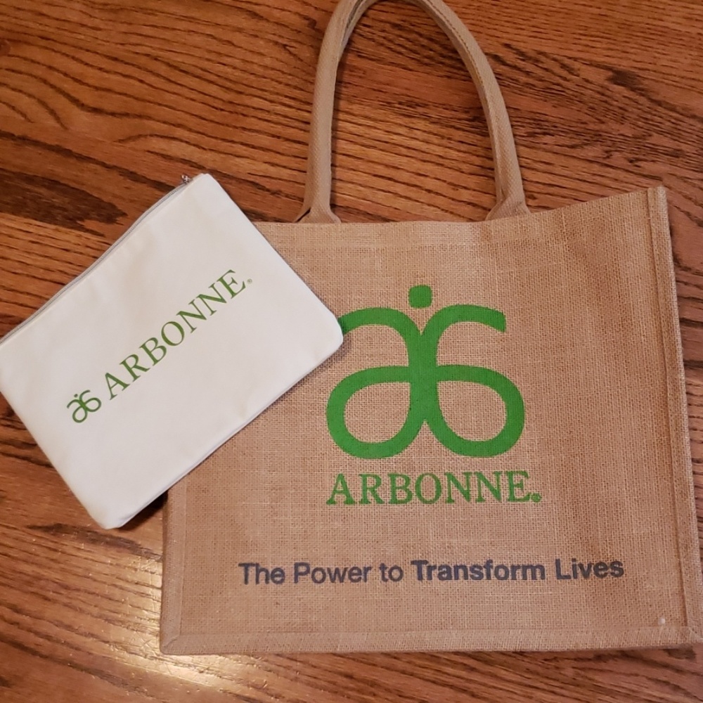 Arbonne tote and makeup bag. Never used